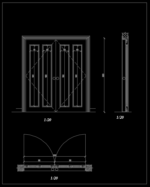 Double Wood Door Type A